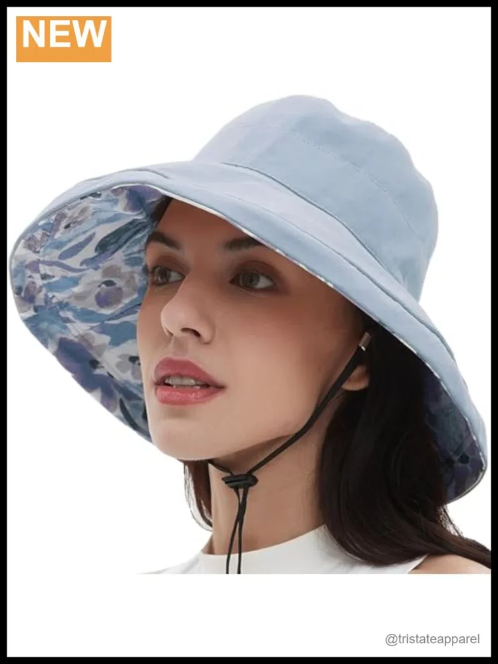 Women's Reversible Cotton Sun Hat Wide Brim UPF 50+ Packable Bucket Hat